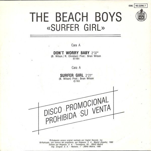 Don't Worry Baby / Surfer Girl