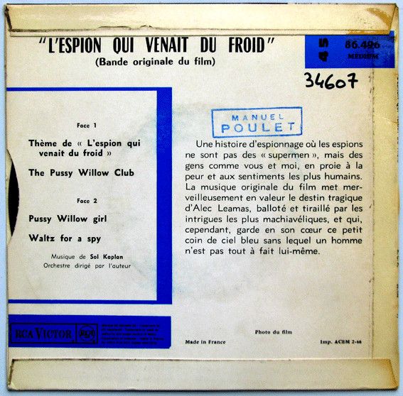 L'espion Qui Venait Du Froid - Bande Originale Du Film