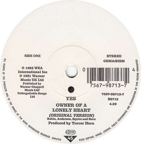 Owner Of A Lonely Heart