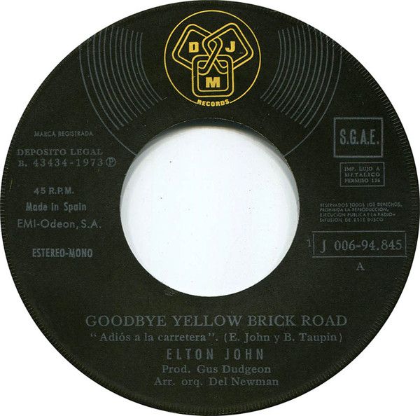 Goodbye Yellow Brick Road