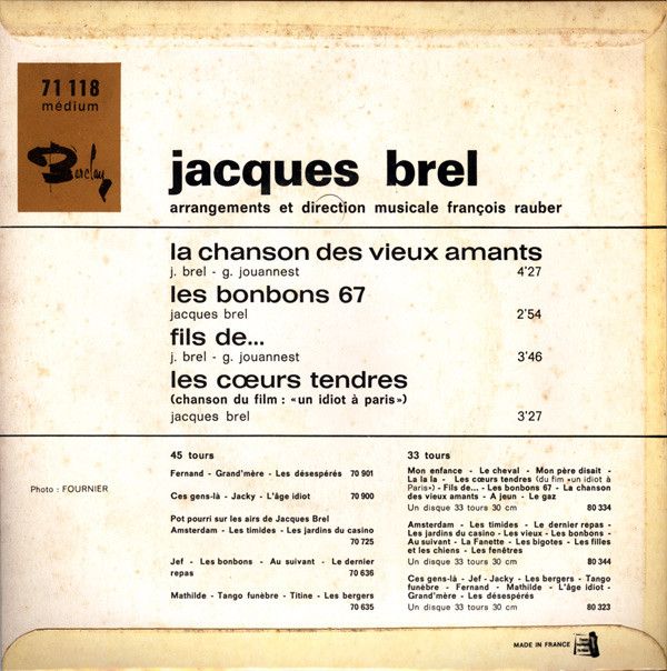 La Chanson Des Vieux Amants