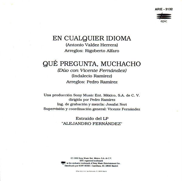 En Cualquier Idioma / Que Pregunta Muchacho