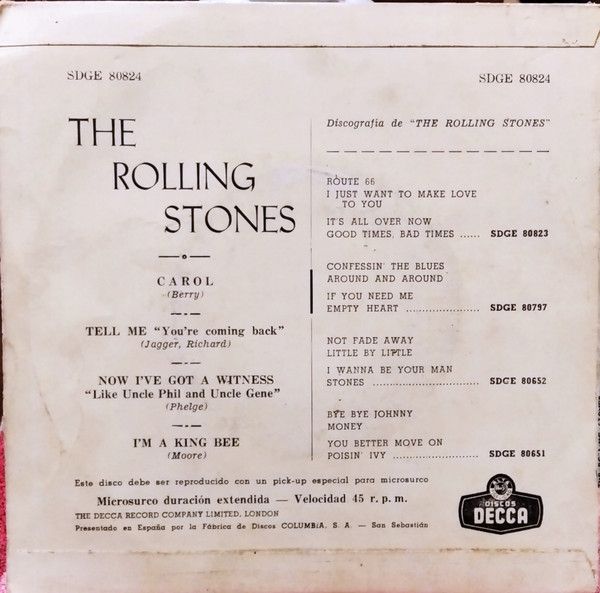 Carol / Tell Me / Now I've Got A Witness / I'm A King Bee