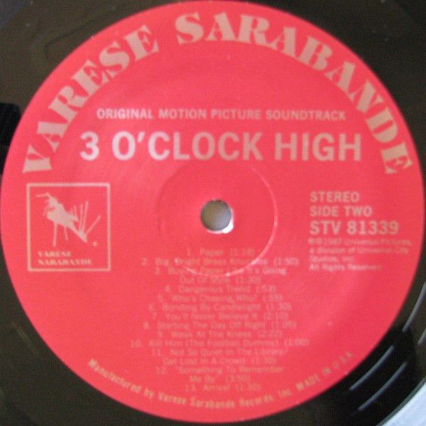 Three O'Clock High (Original Motion Picture Soundtrack)