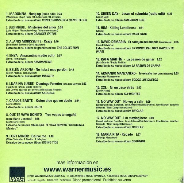 Warner Music Spain 10 2005