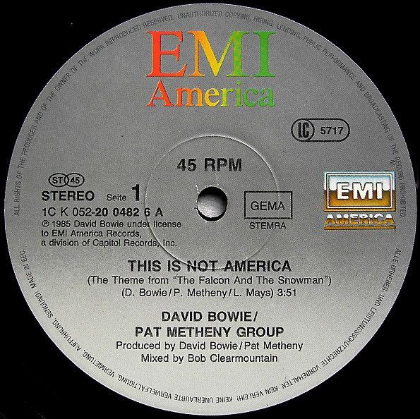 This Is Not America (Theme From The Original Motion Picture, The Falcon And The Snowman)