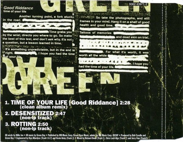 Time Of Your Life (Good Riddance)