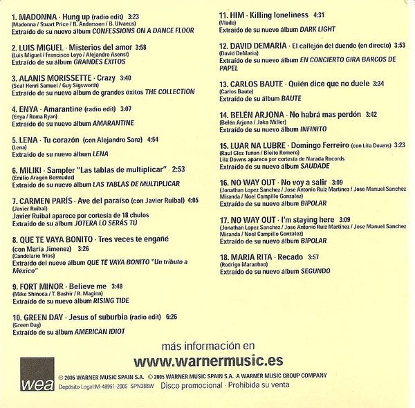 Warner Music Spain Diciembre 2005