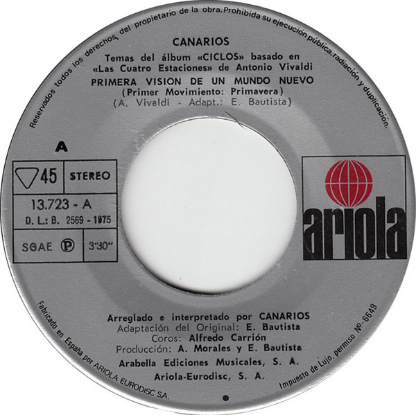 Temas Del Album "Ciclos" Basado En "Las Cuatro Estaciones De A. Vivaldi"
