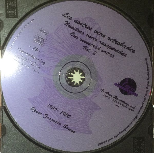 Les Nostres Veus Retrobades Vol. 2. 1900-1950 Opera Zarzuela Songs 15