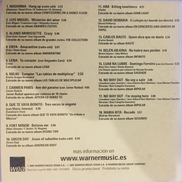 Warner Music Spain Diciembre 2005
