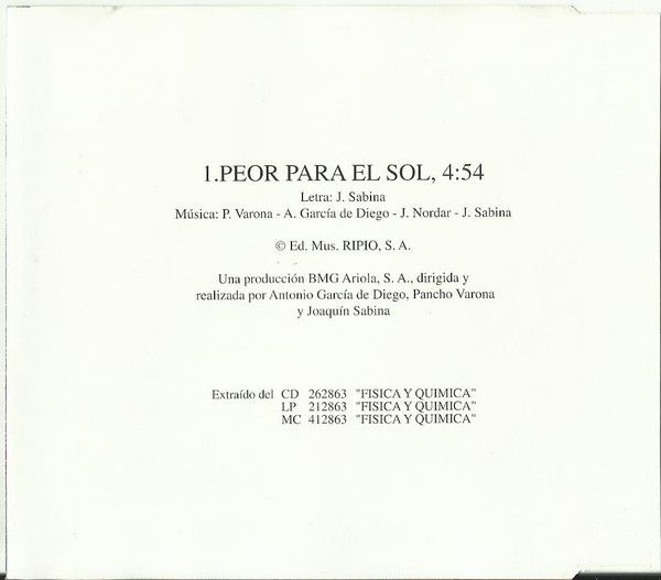 Peor Para El Sol