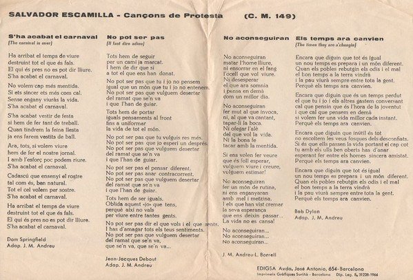 Cançons De Protesta