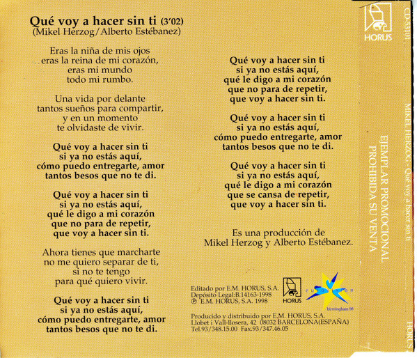 Que Voy A Hacer Sin Ti
