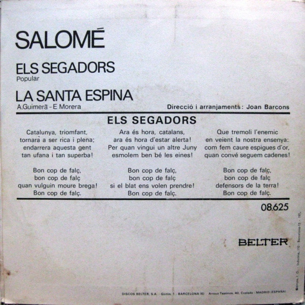 Els Segadors / La Santa Espina