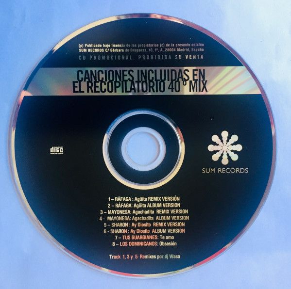Canciones Incluidas En El Recopilatorio 40 º Mix