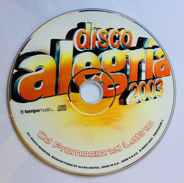 42b6887f7b5551ed92840579172cf4916754f996_0_0.jpeg Disco Alegría 2003 - Cd Promocional Latino