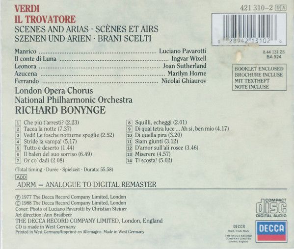 Il Trovatore Scenes And Arias