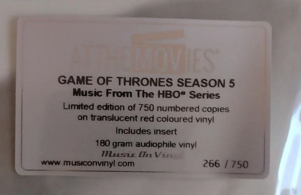 Game Of Thrones (Music From The HBO Series) Season 5