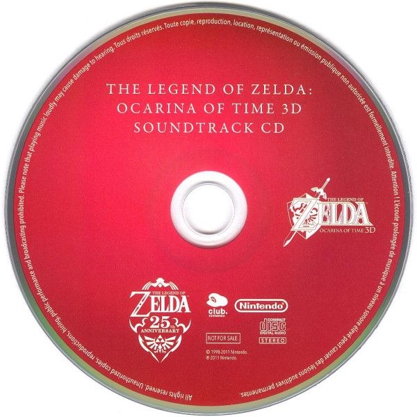 The Legend Of Zelda: Ocarina Of Time 3D Soundtrack CD