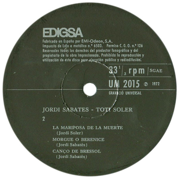 Jordi Sabates I Toti Soler