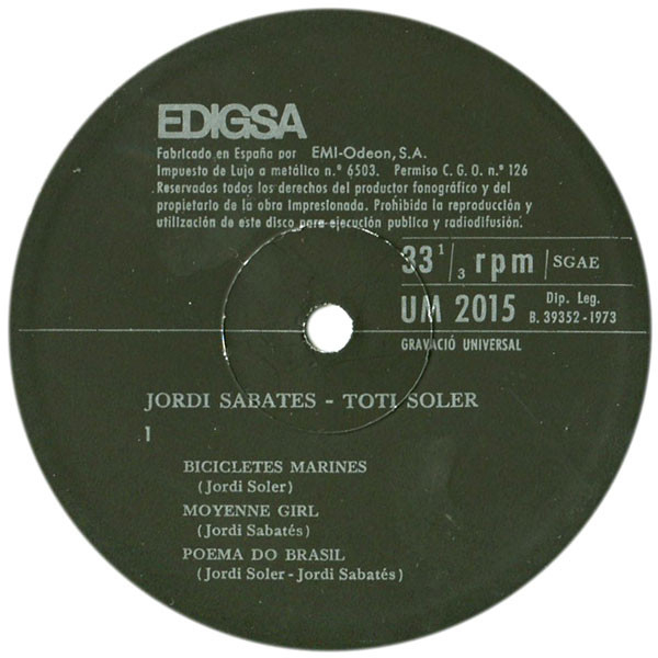 Jordi Sabates I Toti Soler