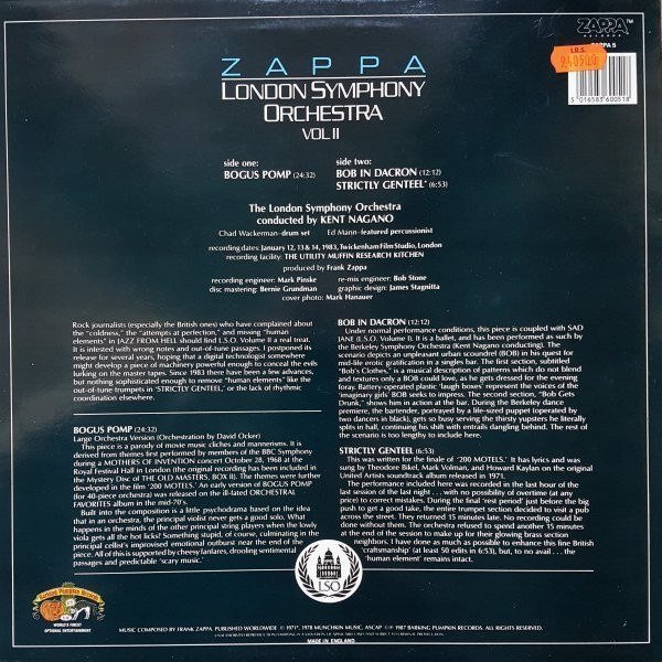 London Symphony Orchestra - Zappa Vol. II