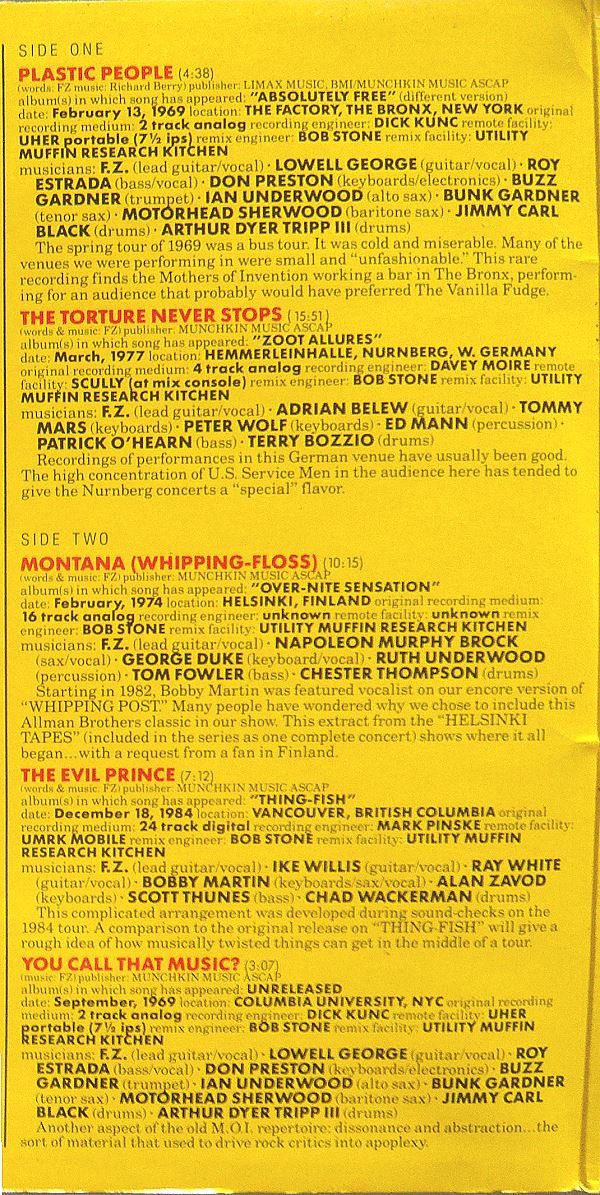 You Can't Do That On Stage Anymore Sampler