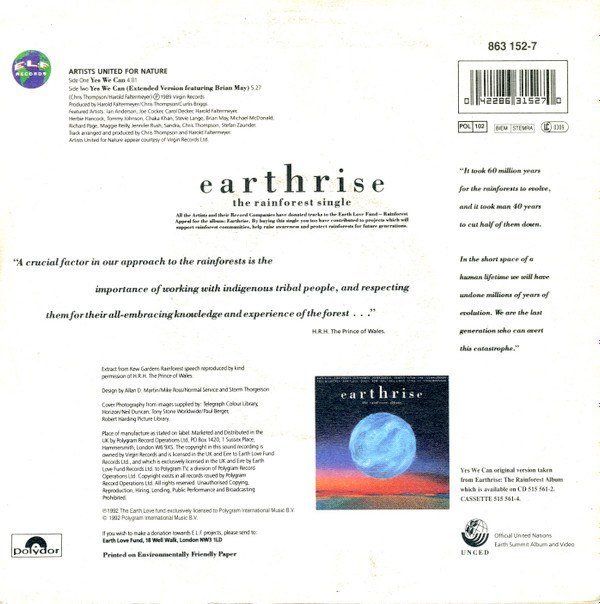 Earthrise - The Rainforest Single - Yes We Can