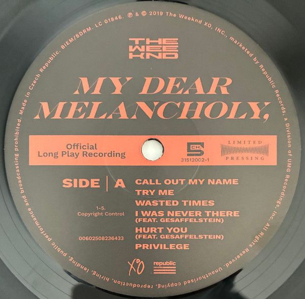 My Dear Melancholy,