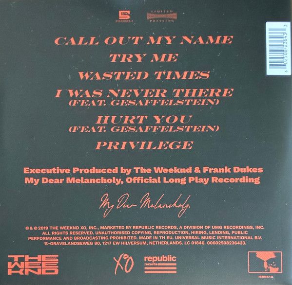 My Dear Melancholy,