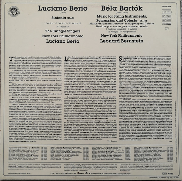 Sinfonia / Music For String Instruments, Percussion And Celesta
