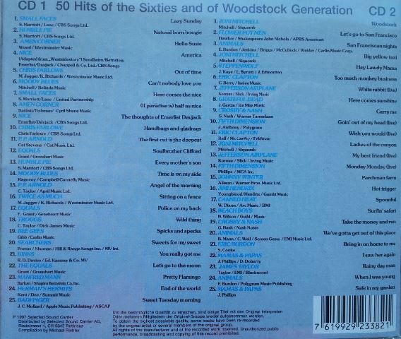 50 Hits Of The Sixties And Of Woodstock Generation