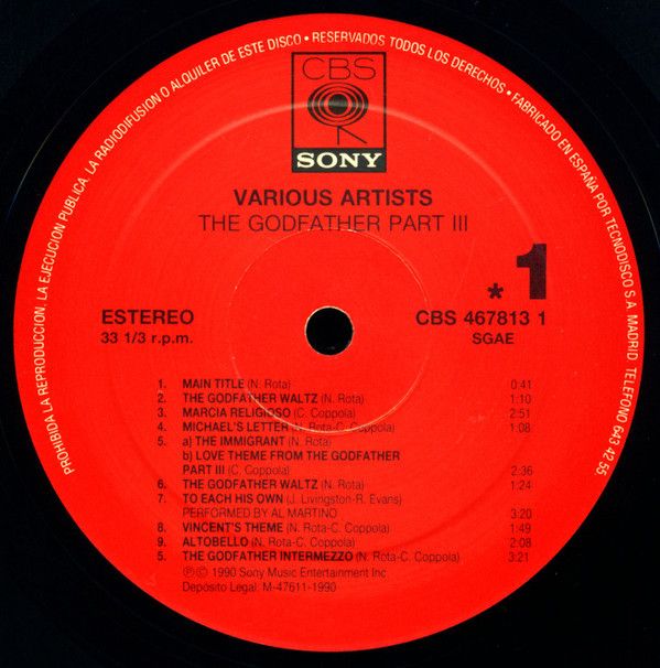 The Godfather Part III (Music From The Original Motion Picture Soundtrack)