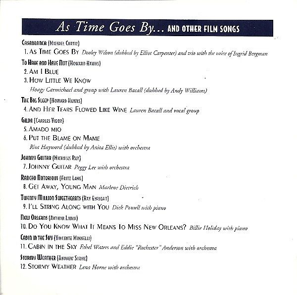 Casablanca (As Time Goes By... And Other Film Songs)