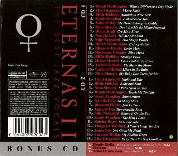 8bdb3d0f8bc119fbdd6d29111eb098613ae69145_0_0.jpeg Eternas II (The Best Jazz Vocals)