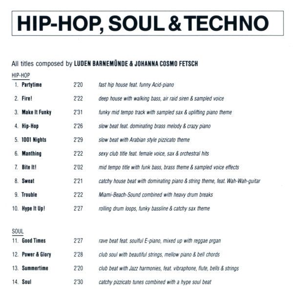 Hip-Hop, Soul & Techno
