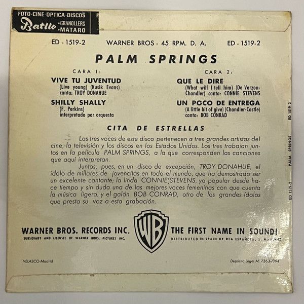 Palm Spring Weekend - Music From Sound Track