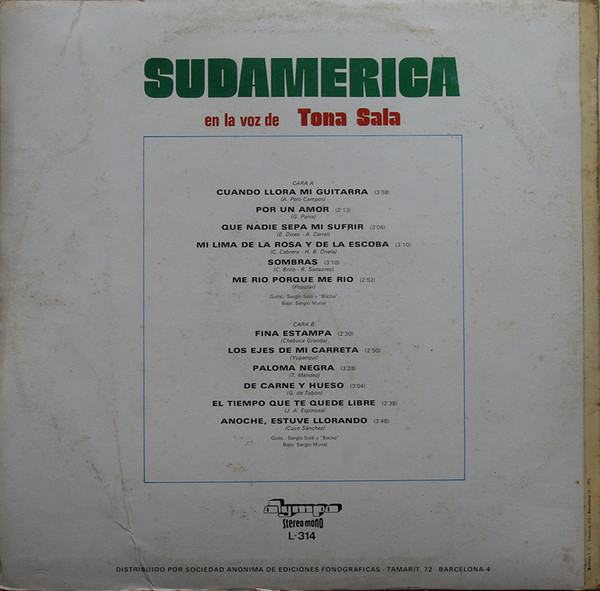 Sudamérica En la Voz De Tona Sala