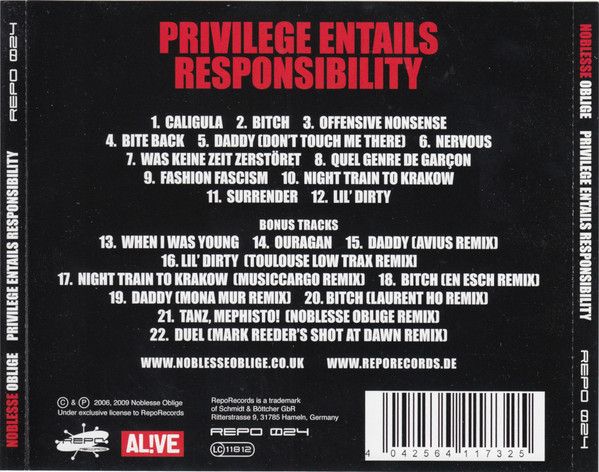 Privilege Entails Responsibility