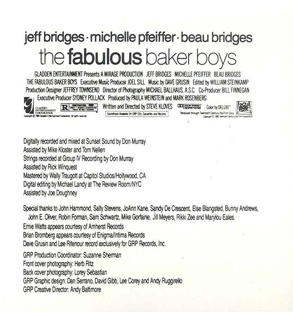 The Fabulous Baker Boys (Original Motion Picture Soundtrack)
