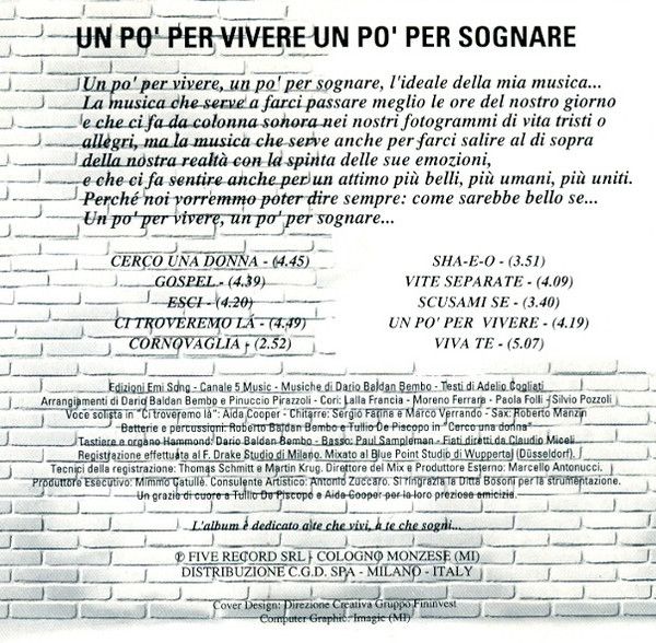 Un Po' Per Vivere Un Po' Per Sognare