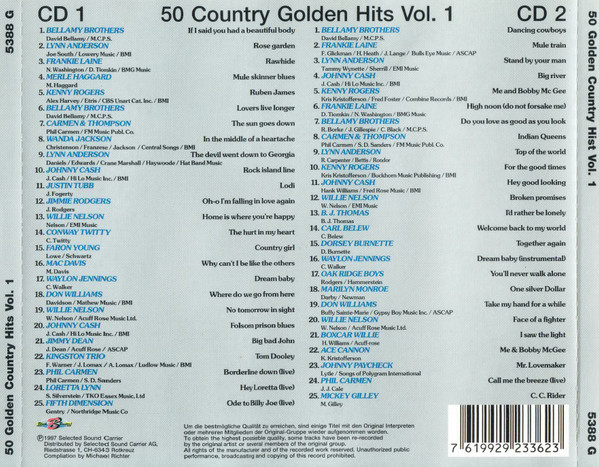 50 Country Golden Hits Vol.1