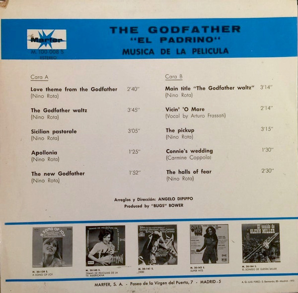 21709c2629a7526677e5d9d3b9351f5b419ca3e4_0_0.jpeg The Godfather (El Padrino) Musica De La Pelicula