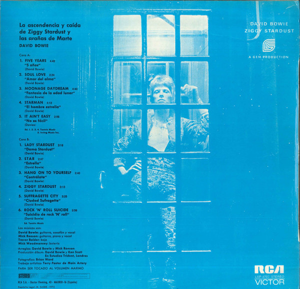 La Ascendencia Y Caida De Ziggy Stardust Y Las Arañas De Marte