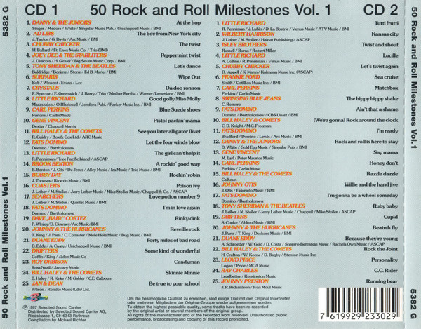 50 Rock And Roll Milestones Vol.1