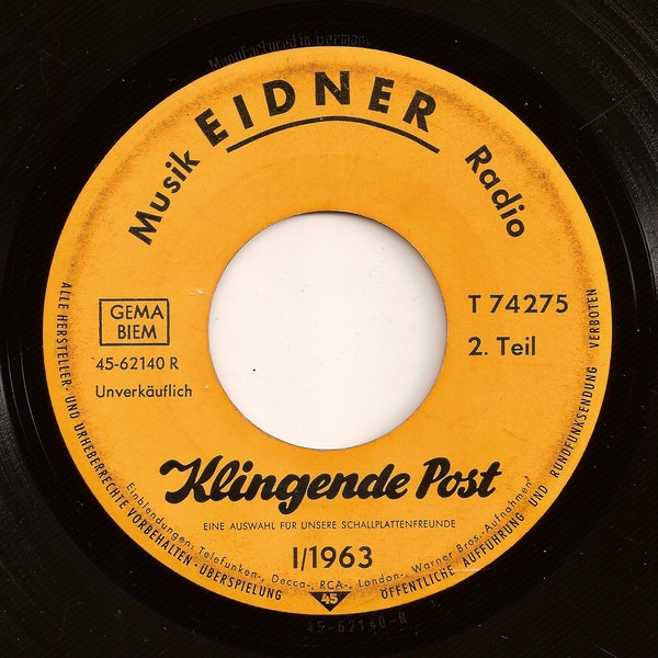 Klingende Post I/1963
