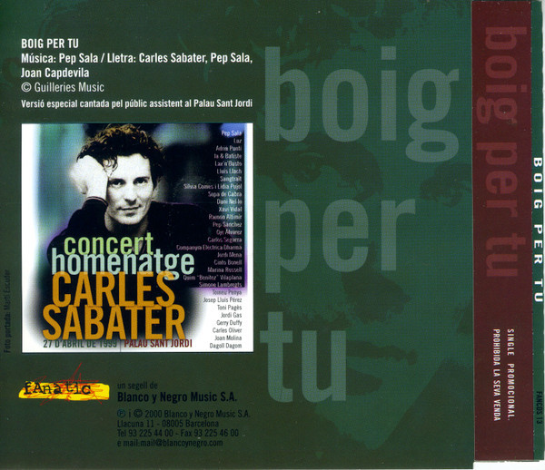 Boig Per Tu (Concert Homenatge Carles Sabater)