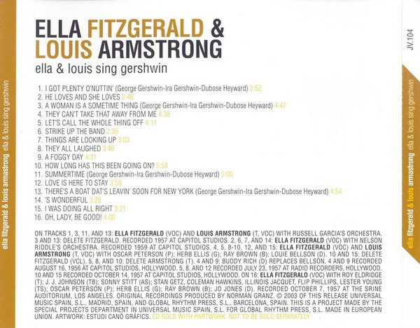 Ella & Louis Sing Gershwin