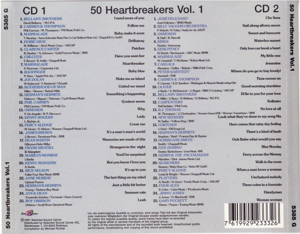 50 Heartbreakers Vol. 1